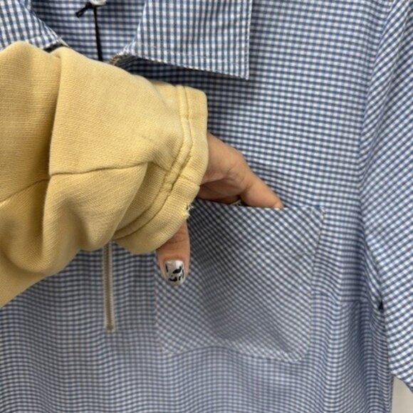 Aligne Blue/White Mini Check Dress | Size 6, NWT - Picture 5 of 9